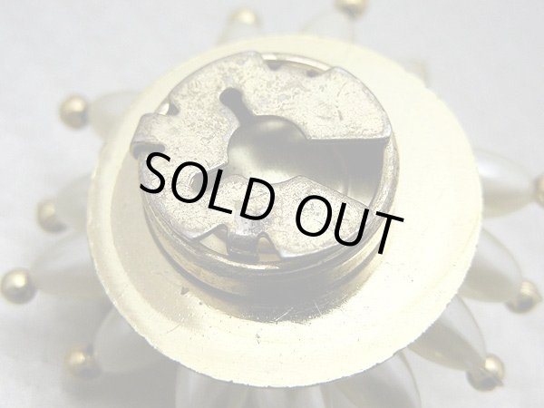 画像3: パールビーズのヴィンテージ・ボタンカバー(約15mm以下のボタン用)・2個セット アメリカアンティーク (3)