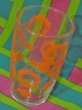 画像5: オレンジ色のひまわり柄の小振りなグラス 70年代 昭和レトロ 70s retro glass cup (5)