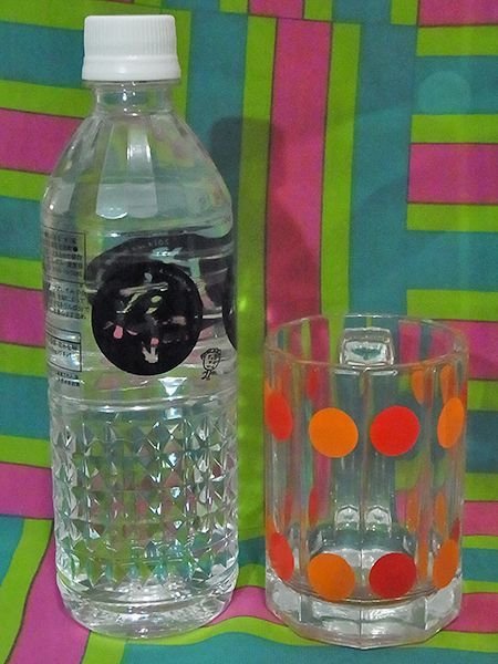 画像6: 赤とオレンジの水玉のミニビアグラス 70年代 昭和レトロ 70s retro glass cup (6)