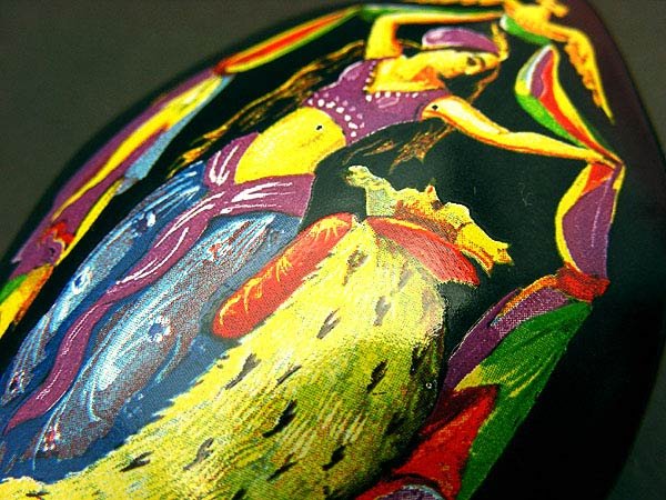 画像6: 【送料無料】フランスの陶器のオルゴールのアクセサリーボックス・The Golden Bockerel 金鶏 アンティーク  (6)