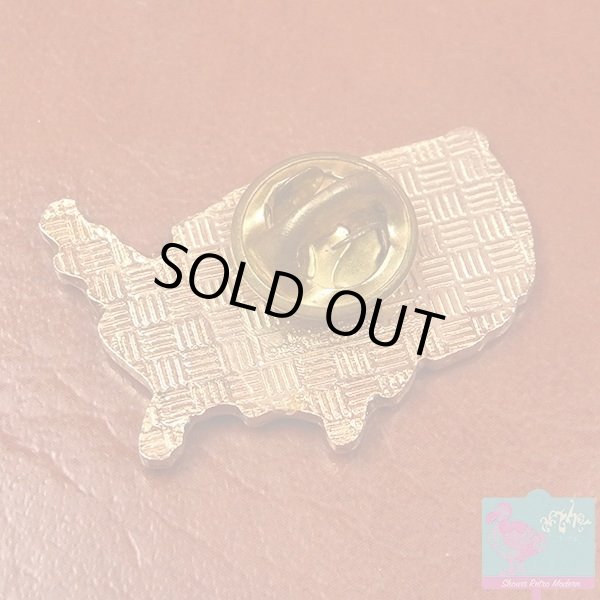 画像2: フレンチピンバッジ・企業物 アンティーク コカコーラ Coca Cola アメリカ地図 (2)