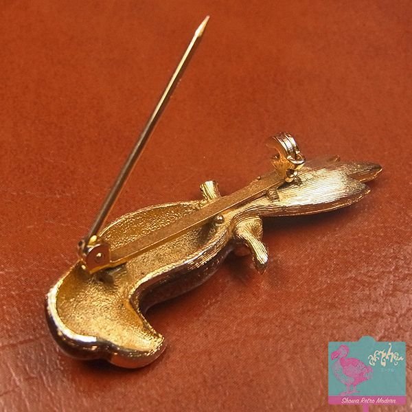 画像6: 【送料無料】フランス製 鳥のブローチ  エナメル オウム アンティーク (6)