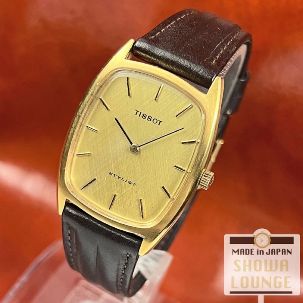 画像2: ティソ スタイリスト Cal.2141 20ミクロン金メッキ トノー型ケース 2針 手巻き 1970年代頃 TISSOT STYLIST (2)