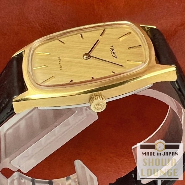 画像3: ティソ スタイリスト Cal.2141 20ミクロン金メッキ トノー型ケース 2針 手巻き 1970年代頃 TISSOT STYLIST (3)