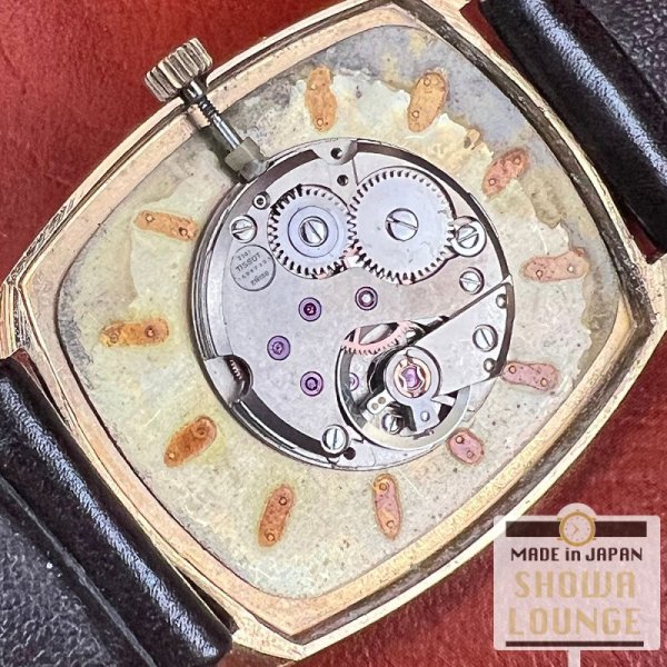 画像5: ティソ スタイリスト Cal.2141 20ミクロン金メッキ トノー型ケース 2針 手巻き 1970年代頃 TISSOT STYLIST (5)