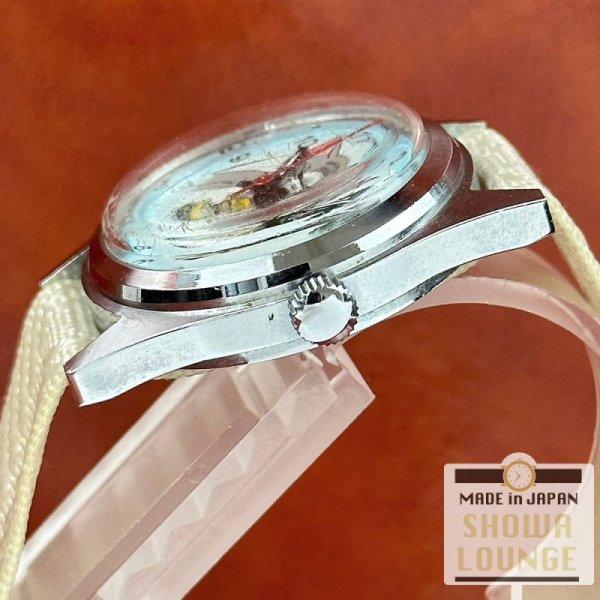 画像3: 希少 レトロ トムとジェリー キャラクターウォッチ 手巻き時計 ボーイズサイズ TOM&JERRY 香港組立品 (3)