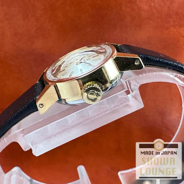 画像3: オメガ レディースウォッチ Cal.485 プチラウンドケース 煌びやかな切り子状カットガラス仕様 20MGP/SS 1969年 手巻き Ω尾錠 OMEGA (3)