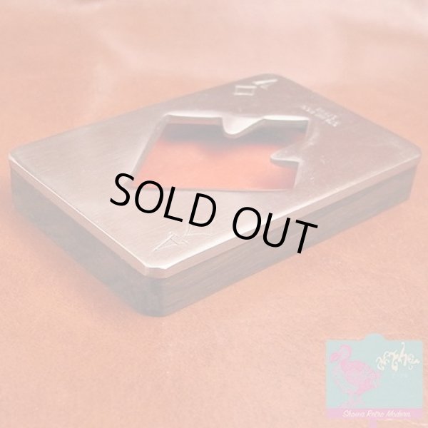 画像7: レトロなトランプ型の木製の栓抜き 木製×ステンレス ダイヤのA オープナー ヴィンテージ (7)