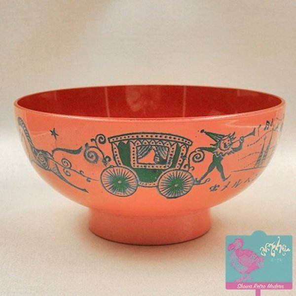 画像4: メルヘン メラミン 茶碗 昭和レトロ 子供用 (4)