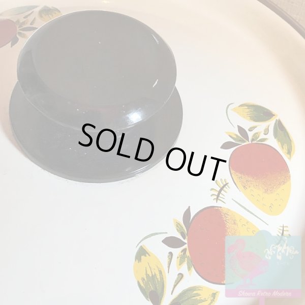 画像9: ホーロー 両手鍋 ルビー イチゴ柄 21cm 昭和レトロ レトロポップ 未使用品 (9)