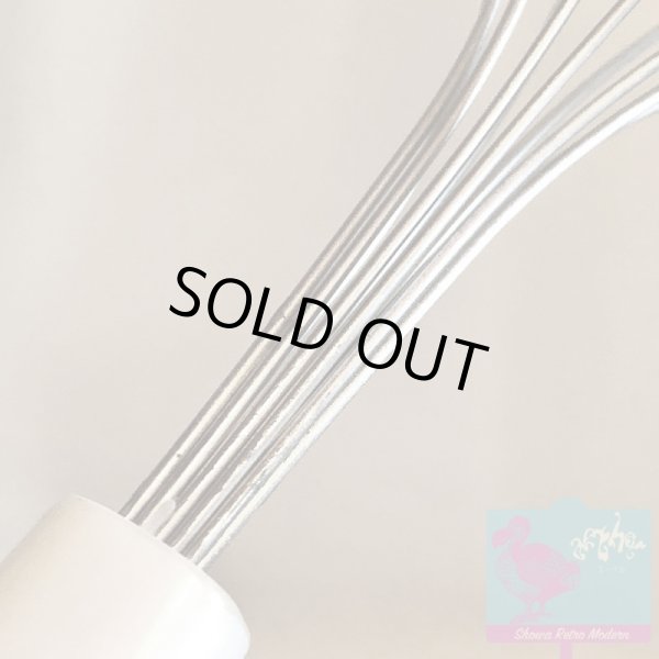 画像8: 赤いバラ柄 かくはん器 泡立て器 昭和レトロ レトロポップ (8)