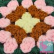 画像3: 手編みのコースター ウール100%  花柄 グリーン 昭和レトロ  (3)