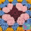画像5: 手編みのコースター ウール100%  花柄 イエロー 昭和レトロ  (5)