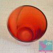 画像7: 昭和レトロ 冠水瓶 デキャンタ グラス セット 美しい赤白マーブル模様 (7)
