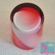 画像8: 昭和レトロ 冠水瓶 デキャンタ グラス セット 美しい赤白マーブル模様 (8)