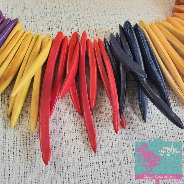 画像4: 米国製ヴィンテージ ウッドネックレス 木製 カラフル USA 1970年代 (4)
