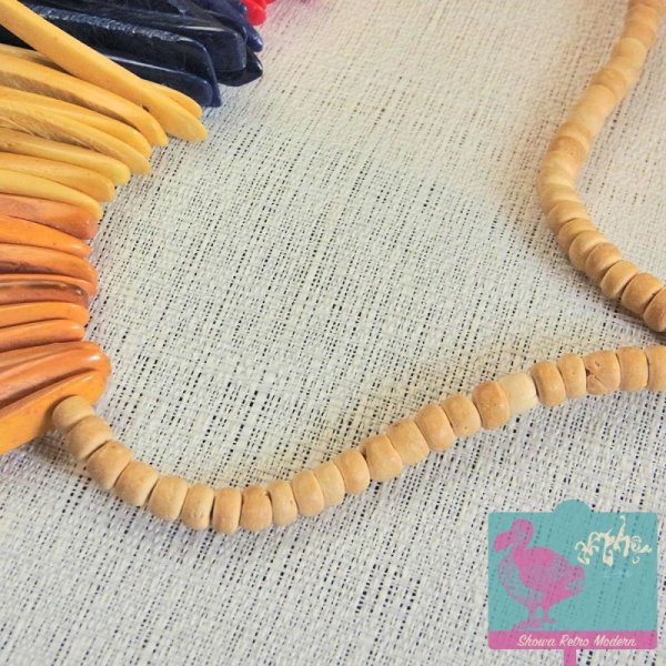 画像5: 米国製ヴィンテージ ウッドネックレス 木製 カラフル USA 1970年代 (5)