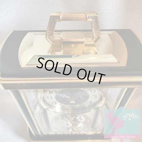 画像3: シチズン 回転飾り付き からくり置き時計 クオーツ  レトロ ゴールドカラー 持ち手付き クロック CITIZEN QUARTZ  (3)