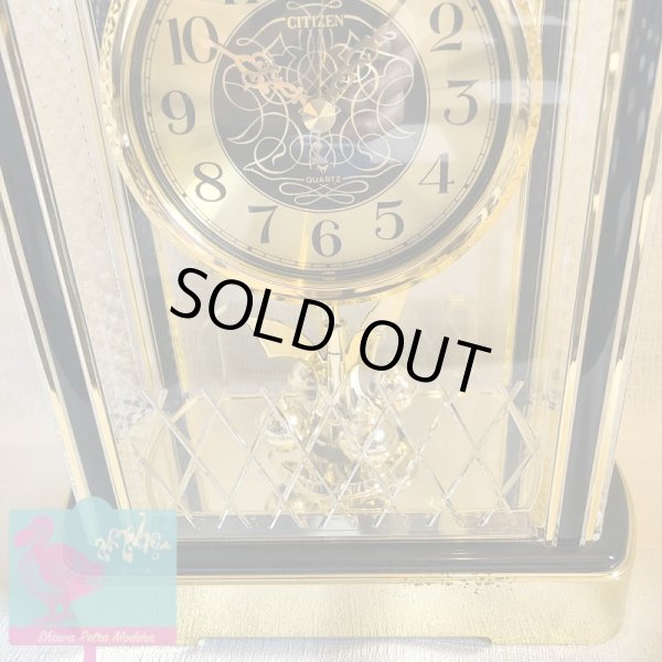 画像4: シチズン 回転飾り付き からくり置き時計 クオーツ  レトロ ゴールドカラー 持ち手付き クロック CITIZEN QUARTZ  (4)