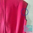 画像7: 【送料無料】ショッキングピンク 黒パイピング ビビッド ノースリーブワンピース レディース 古着 無地 vivid pink sleeve less dress used (7)