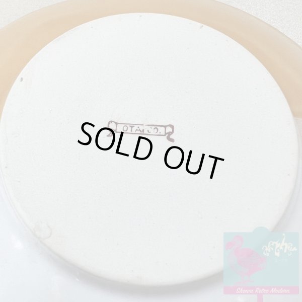 画像6: タカラビール ノベルティ 美術陶器 イエロー 皿 灰皿 アッシュトレイ 小田井商店 美濃焼 昭和32〜42年頃 TAKARA BEER OTAI Co. (6)