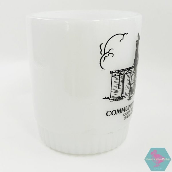 画像4: 【送料無料】ファイヤーキング コミュニティグレイン 1976年 アイオワ州のオープンハウスのアドバタイジングマグ ADマグ Fire King Advertising Mug (4)