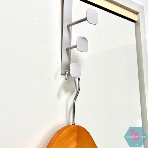 画像8: 【新品】フレーモ ハングフック マスタード ブラック ホワイト ウイング ドアフック ドア フックハンガー 帽子掛け 金具 ドアストッパー TOYO CASE 東洋ケース FM2-HGW-BK  ハンガーラック 収納 ドアフックハンガー スチール ドアハンガー (8)