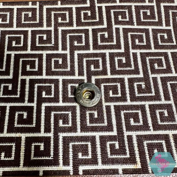 画像3: 渦巻き状の幾何学模様 クラッチバッグ シックでレトロモダン柄 1970年代 (3)