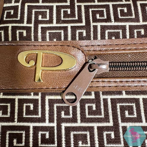 画像5: 渦巻き状の幾何学模様 クラッチバッグ シックでレトロモダン柄 1970年代 (5)