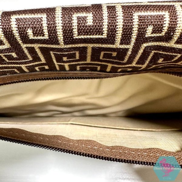 画像6: 渦巻き状の幾何学模様 クラッチバッグ シックでレトロモダン柄 1970年代 (6)