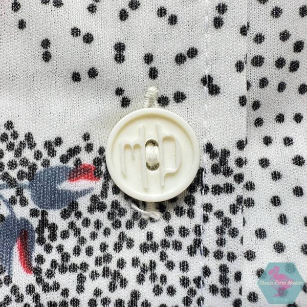 画像10: デッドストック MONA LENA 柄シャツ ブラウス  70s レトロデザイン 花柄 総柄 レディース 古着 Mサイズ相当 9号サイズ 高島屋 (10)