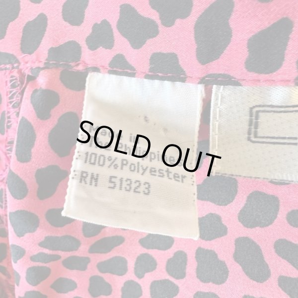 画像8: 80’sヴィンテージ CHAUS PETITES ピンク 柄シャツ 総柄 レディース 古着 S〜Mサイズ (8)