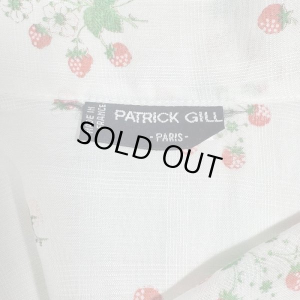 画像8: 柄シャツ ブラウス PATRICK GILL PARIS チェック ジャガード イチゴ柄  総柄 レディース 古着 Mサイズ相当 MADE IN FRANCE (8)