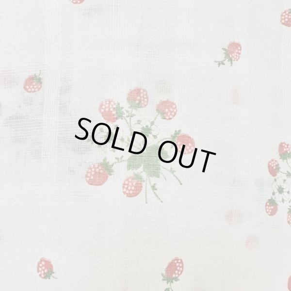 画像9: 柄シャツ ブラウス PATRICK GILL PARIS チェック ジャガード イチゴ柄  総柄 レディース 古着 Mサイズ相当 MADE IN FRANCE (9)