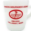 画像8: ファイヤーキング JOHNSON INSURANCE AGENCY アドバタイジングマグ ADマグ 1960年代〜1976年頃製造 Fire King Advertising Mug (8)