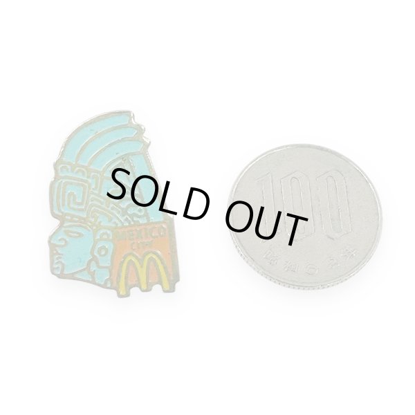 画像9: フレンチピンバッジ 企業物 メキシコ マクドナルド アステカ文明 メキシコ人 横顔 MEXICO CITY McDonald's 1990年前後 (9)