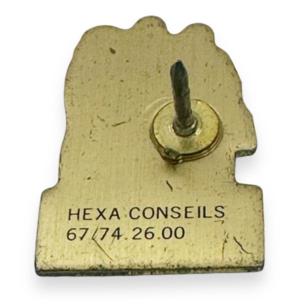 画像7: フレンチピンバッジ 企業物 HEXA CONSEILS Quartz GT 1990年前後 (7)