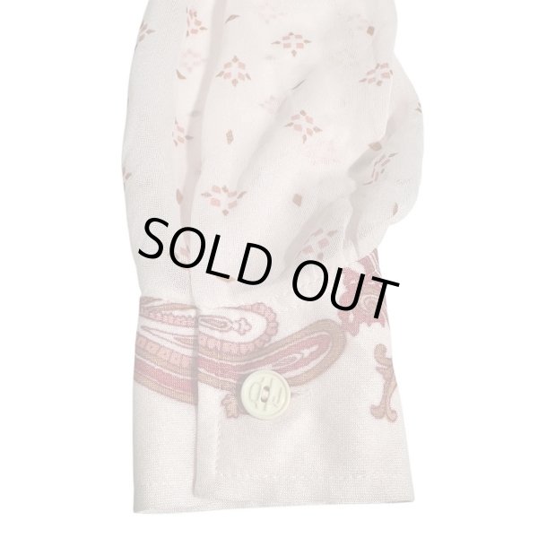 画像7: MONA LENA 柄シャツ ブラウス  70s レトロデザイン ペイズリー 総柄 レディース 古着 Mサイズ相当 9号サイズ 高島屋 (7)