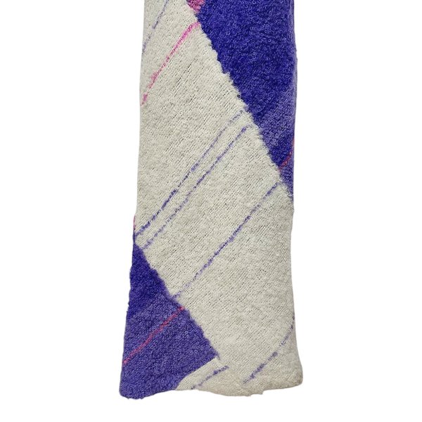 画像3: キッチュなチェックのモコモコニットワンピース Mサイズ相当  (3)