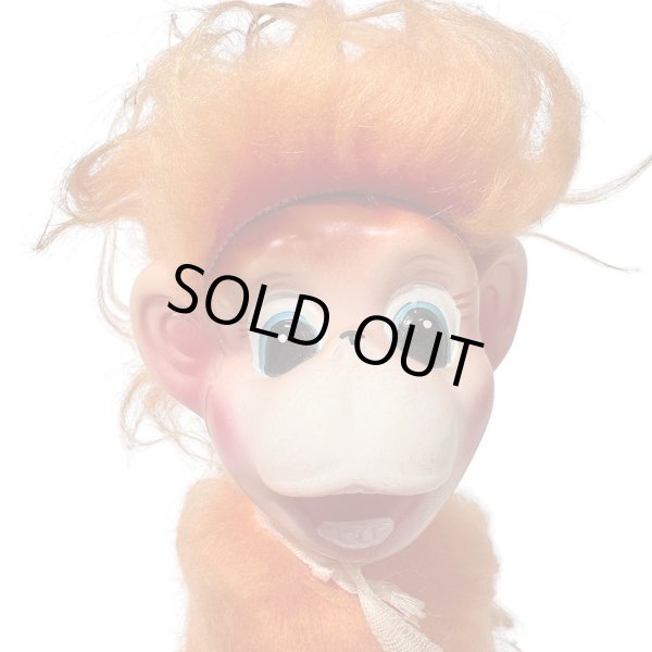 画像7: 1960〜70年代 昭和レトロ ソフビ 日本製 笑顔のモジャモジャオレンジのお猿さん ぬいぐるみ Monkey Doll MADE IN JAPAN (7)