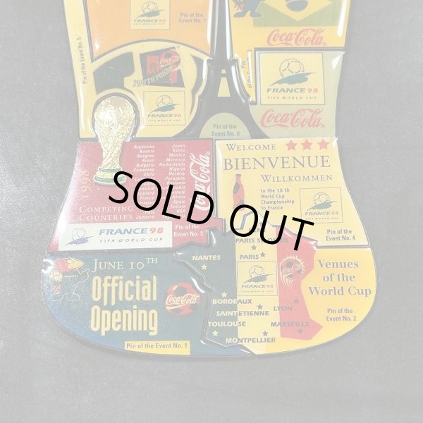 画像8: 1998年 FIFA フランスワールドカップ コカ・コーラ 800セット限定ピンバッジ 全17種セット ボトルデザイン FIFA WORLD CUP’98 Coca Cola (8)