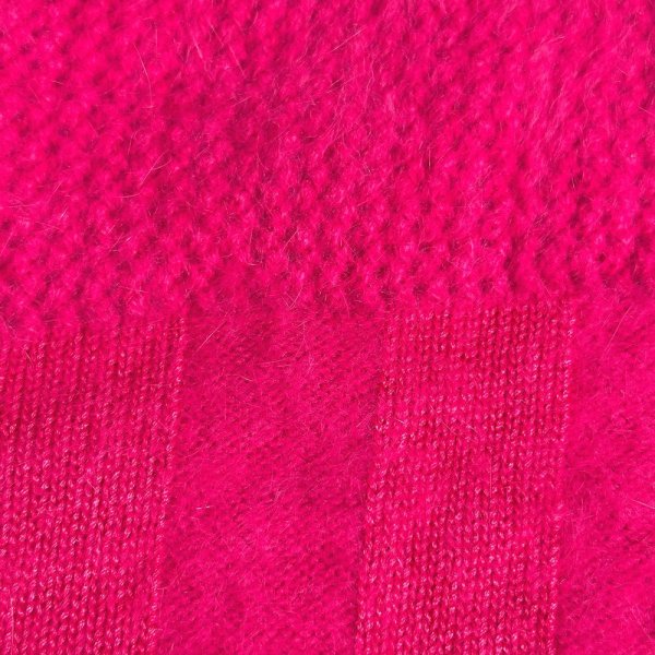 画像12: 90年代ヴィンテージ イヴサンローラントリコット 福助期 レーヨン混紡 半袖ニット トップス ヴィヴィットピンク レディース Mサイズ Yves Saint Laurent tricots PARIS  (12)