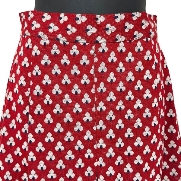 画像2: 昭和レトロ PORRO 花柄  ロングボックプリーツスカート  日本製 ヴィンテージ (2)