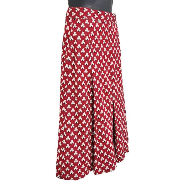 画像5: 昭和レトロ PORRO 花柄  ロングボックプリーツスカート  日本製 ヴィンテージ (5)