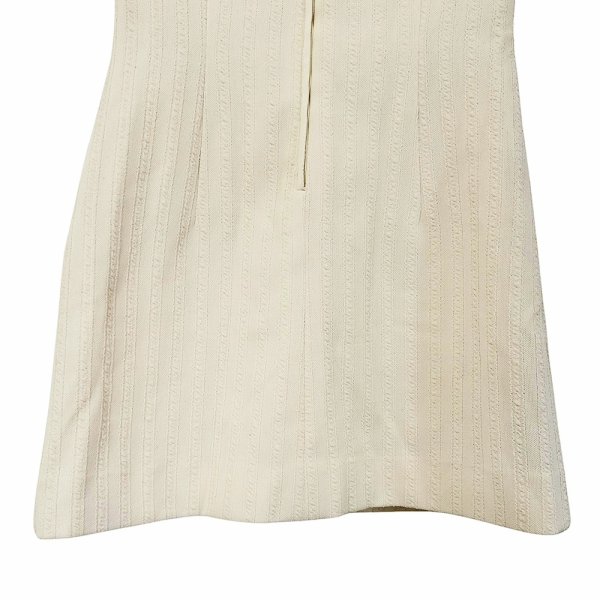 画像6: ヴィンテージ ヨーロッパ製 60’s クリームカラーに朱色のカーブデザイン ノースリーブAラインワンピース Willene (6)