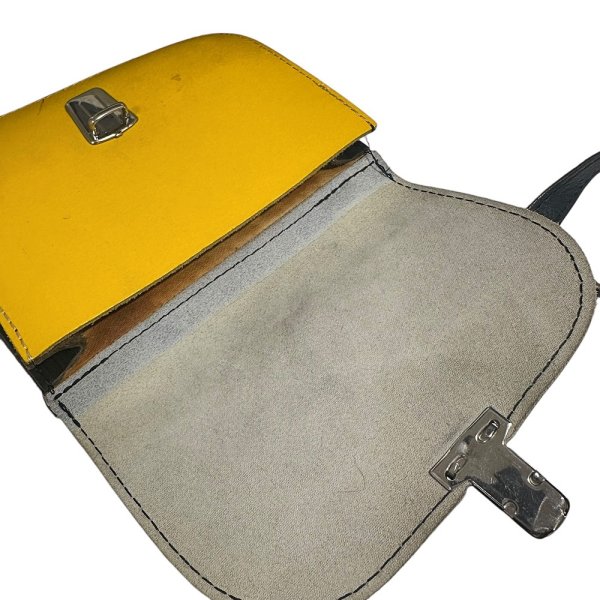 画像9: 赤×青 緑×黄 裏表の両面使える 2WAY ショルダーバック 皮 レトロ (9)