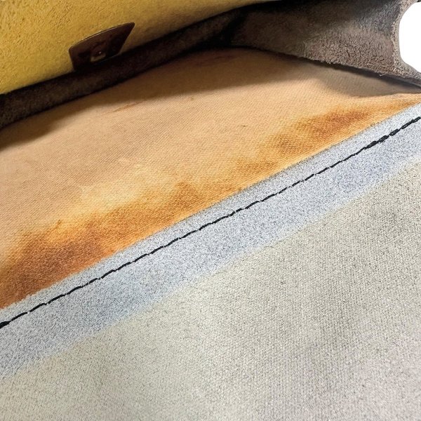 画像10: 赤×青 緑×黄 裏表の両面使える 2WAY ショルダーバック 皮 レトロ (10)