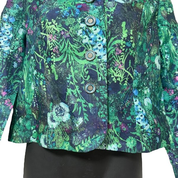 画像3: 70’s 花柄プリント 手作りジャケット ヴィンテージ アウター 昭和レトロ Flower print Jacket (3)