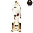 画像1: 昭和レトロ 陶器製 犬の貯金箱 イチゴ柄 ラブラドールレトリバー (1)
