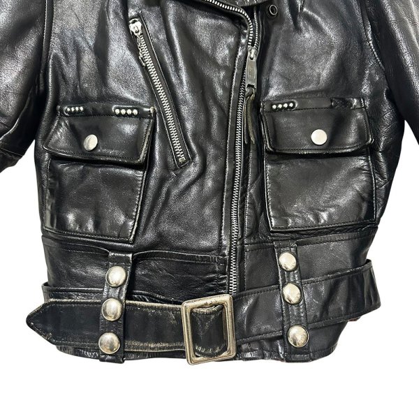画像3: 1950年代 ハーレーダビッドソン ウイングタグ ダブルライダースジャケット サイクルクイーン 50's Harley-Davidson Cycle Queen motorcycle jacket (3)